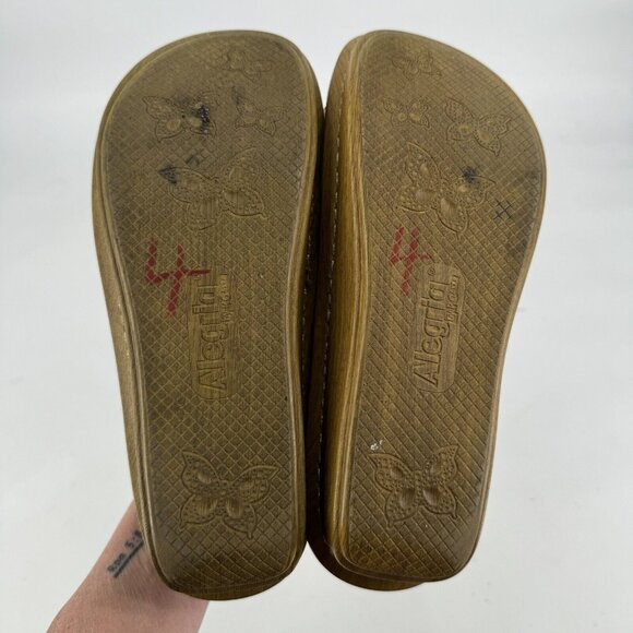 Alegria Sandals Women’s 9 gold  leather slip on slide comfort beach kendra - Picture 7 of 7